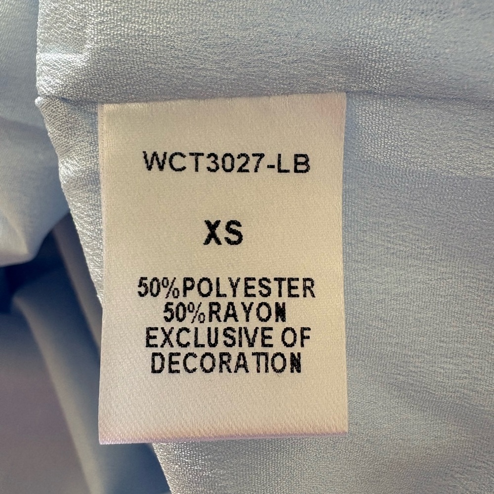 THML Light Blue Striped ‘Blue Sky Top’ V-Neck Coastalgrandmother Nautical XS - Picture 4 of 5